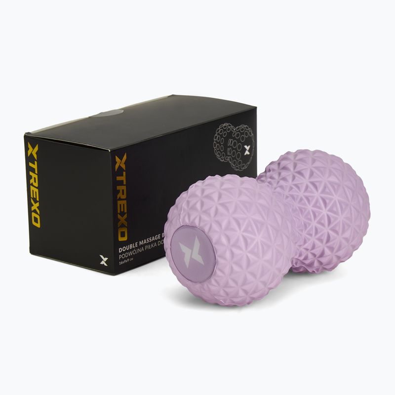 Dvojitý masážní míč TREXO TXO-B4Z075-VT fialový 3