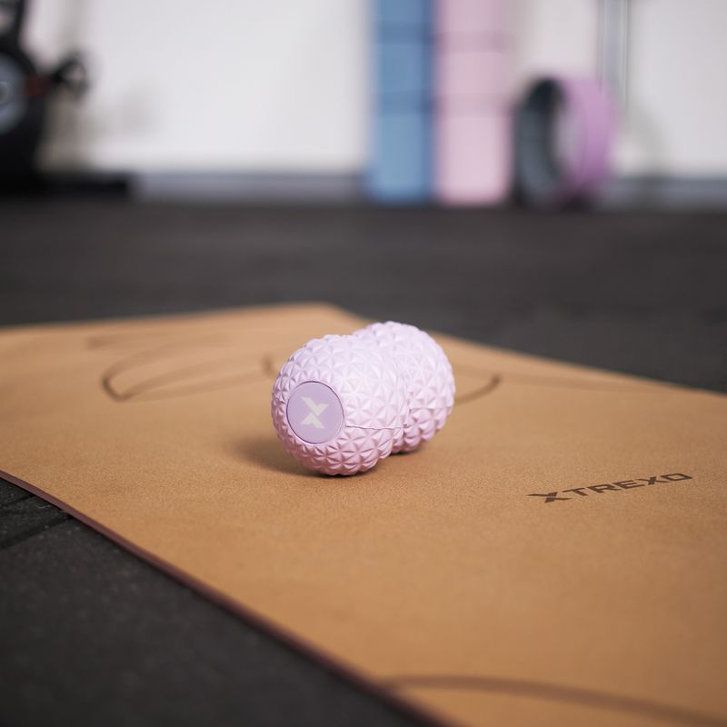 Dvojitý masážní míč XTREXO TXO-B4Z075-VT violet 6