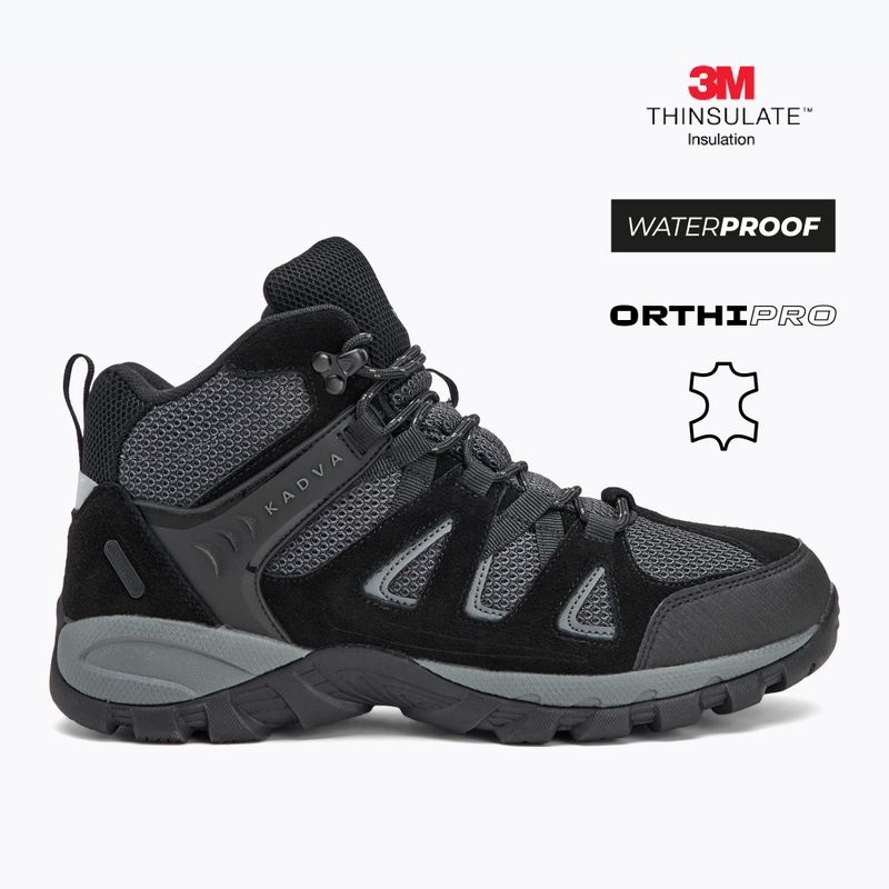 Pánské trekingové boty KADVA Traver Mid WaterProof černé 2