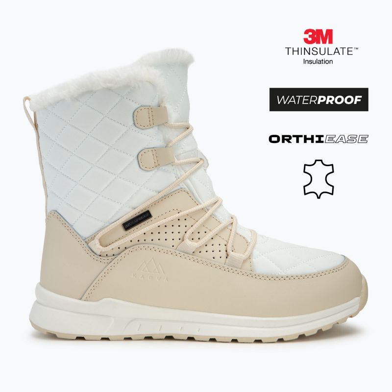Zateplené dámské sněhule KADVA Summit Mid WaterProof 3M Thinsulate bílá 2