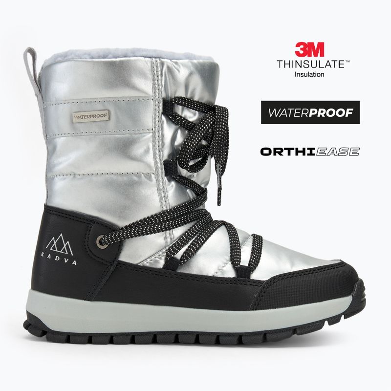 Dětské sněhule KADVA Haven WaterProof Jrg 3M Thinsulate stříbrné 2