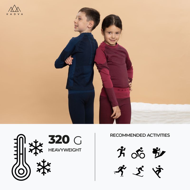 Komplet termoregulačního prádla dětského KADVA Frosty Jrg Set bezešvé růžové 2