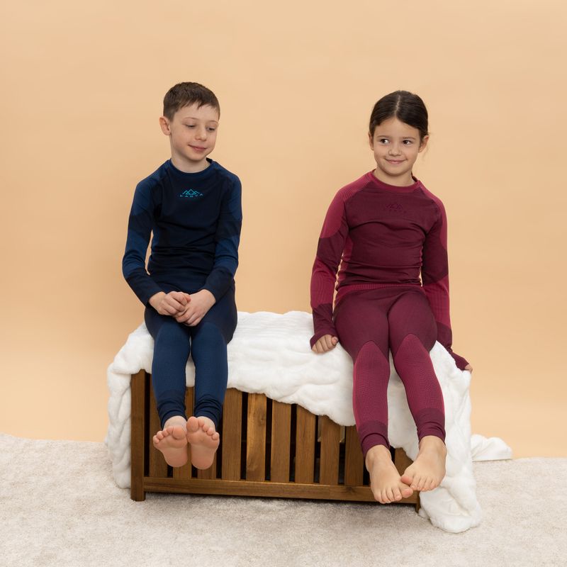 Komplet termoregulačního prádla dětského KADVA Frosty Jrb Set bezešvý tmavě modrý 3