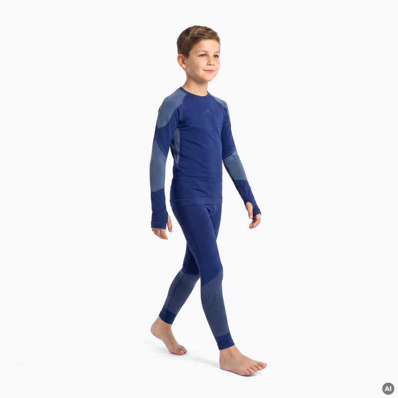 Komplet termoregulačního prádla dětského KADVA Frosty Jrb Set bezešvý tmavě modrý 4