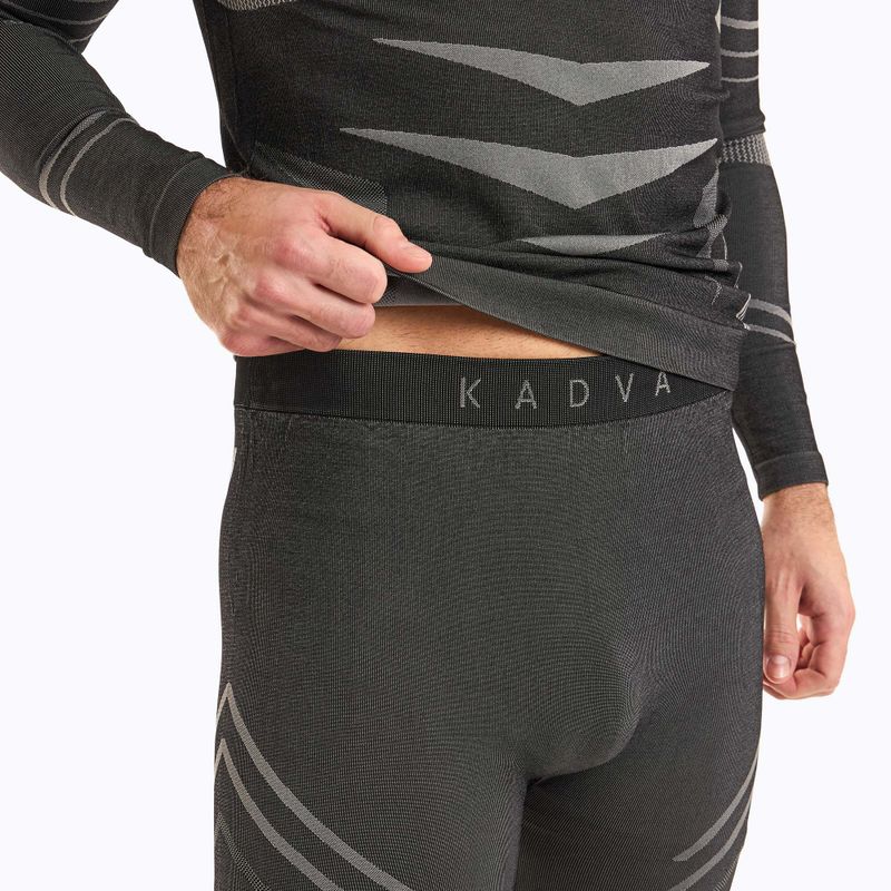 Komplet pánského termoregulačního prádla KADVA Streif Set bezešvý černý 8