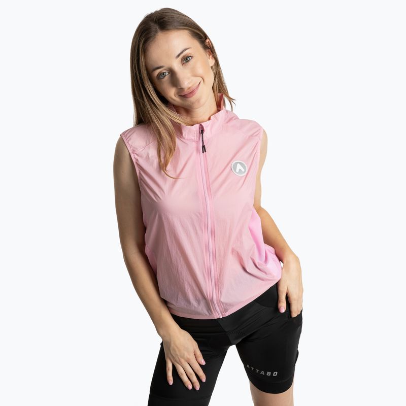 Dámská cyklistická vesta ATTABO Cahayo Vest Windproof pink 7