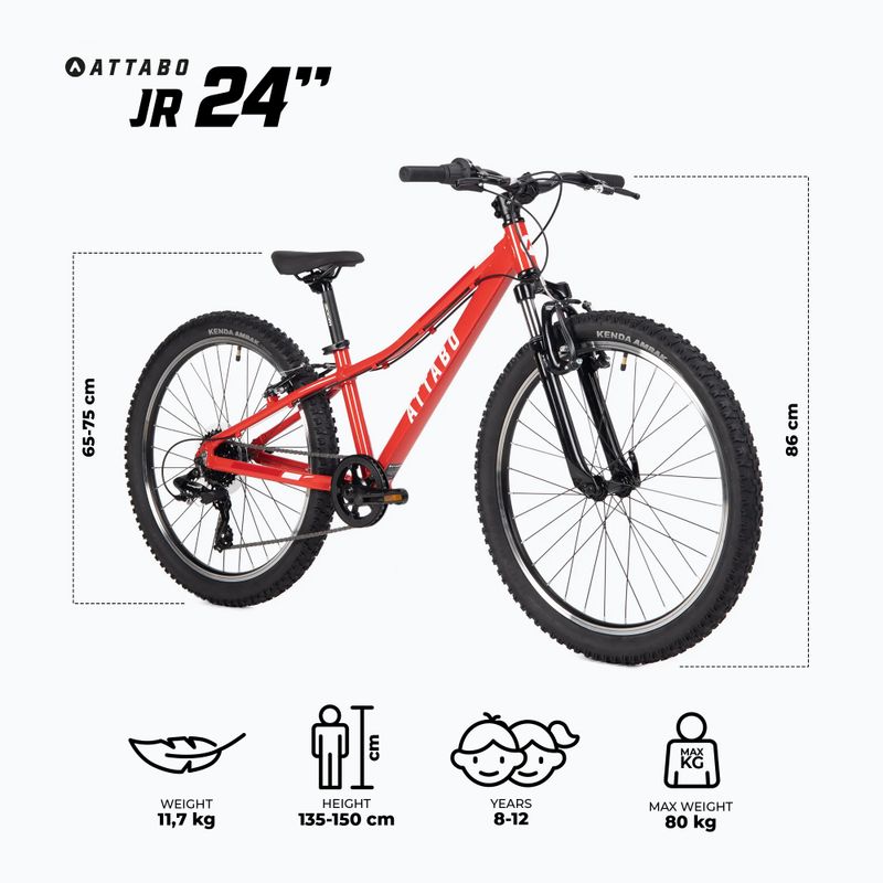 Dětské kolo ATTABO JR 24 červené 2