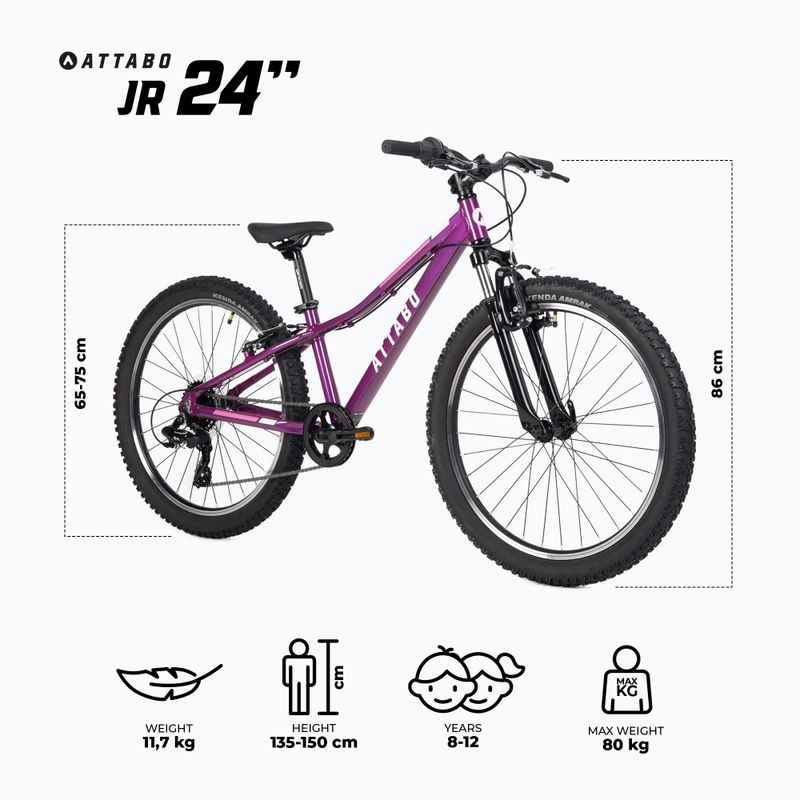 Dětské kolo ATTABO JR 24 fialové 2