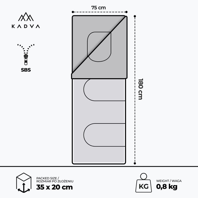 KADVA Karvilo spací pytel černý 3