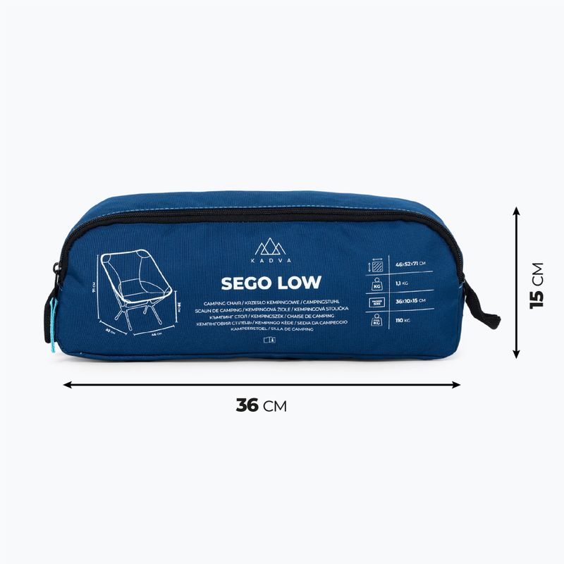 Turistická židle KADVA Sego Low ultralehká modrá 9