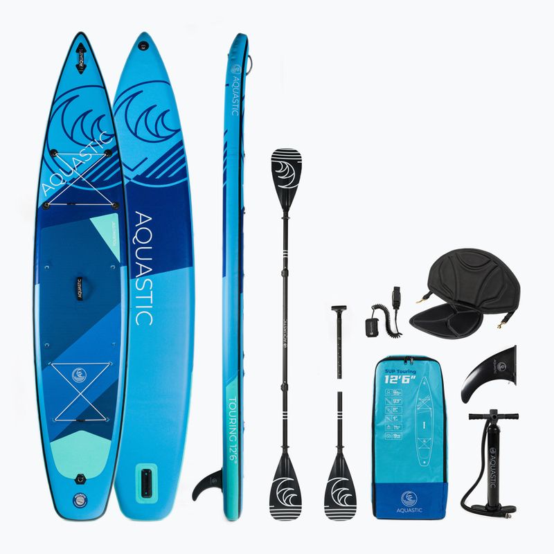 SUP AQUASTIC Touring board 12'6" modrý AQS-SUP005