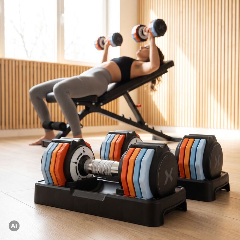 Nastavitelná sada činek XTREXO 2 x 5 kg multicolor 15