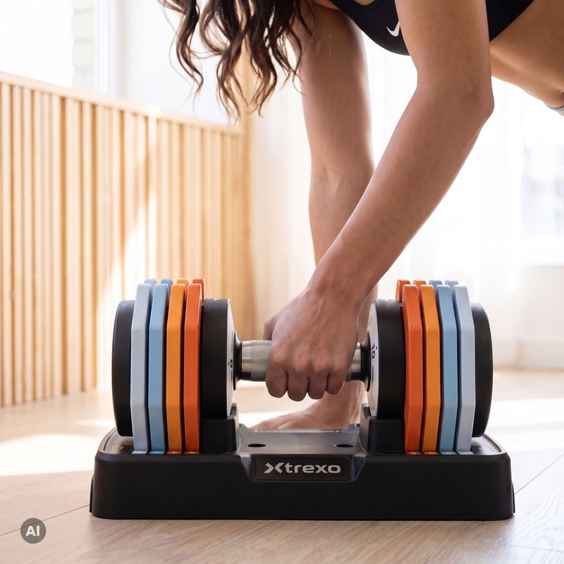 Nastavitelná sada činek XTREXO 2 x 10 kg multicolor 12