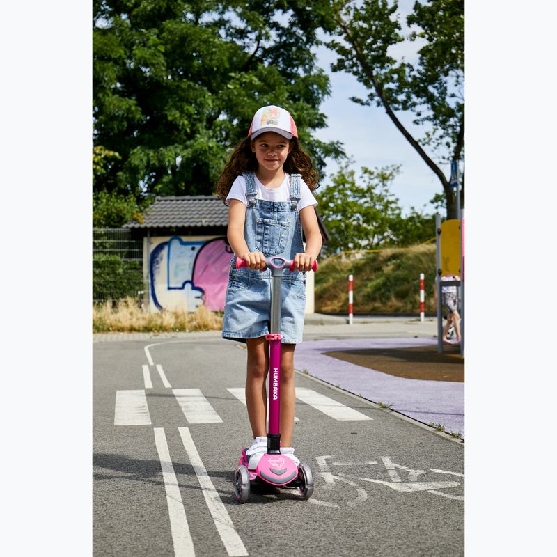 HUMBAKA Mini T dětská tříkolová koloběžka růžová HBK-S6T 16