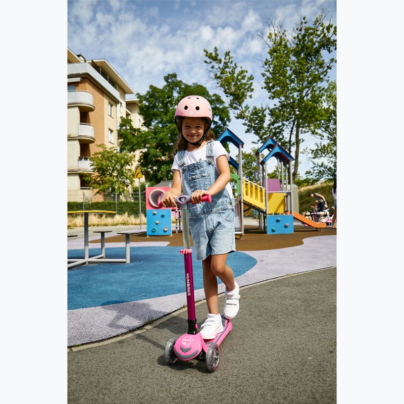 HUMBAKA Mini T dětská tříkolová koloběžka růžová HBK-S6T 17