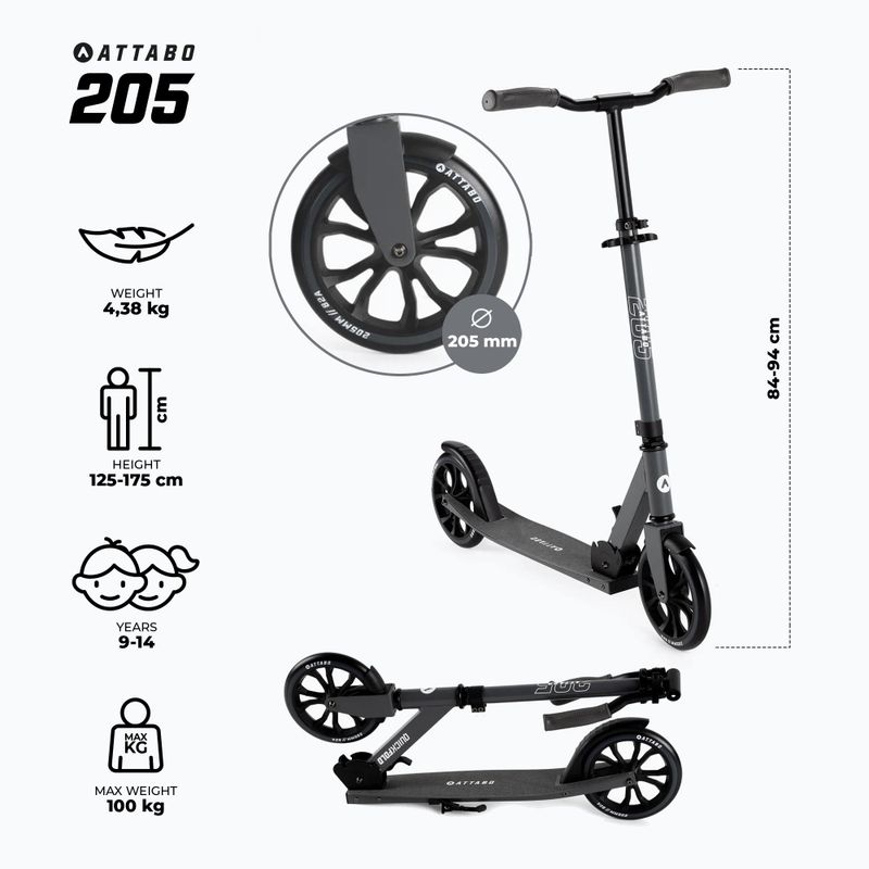 ATTABO 205 šedý skútr ATB-205 2