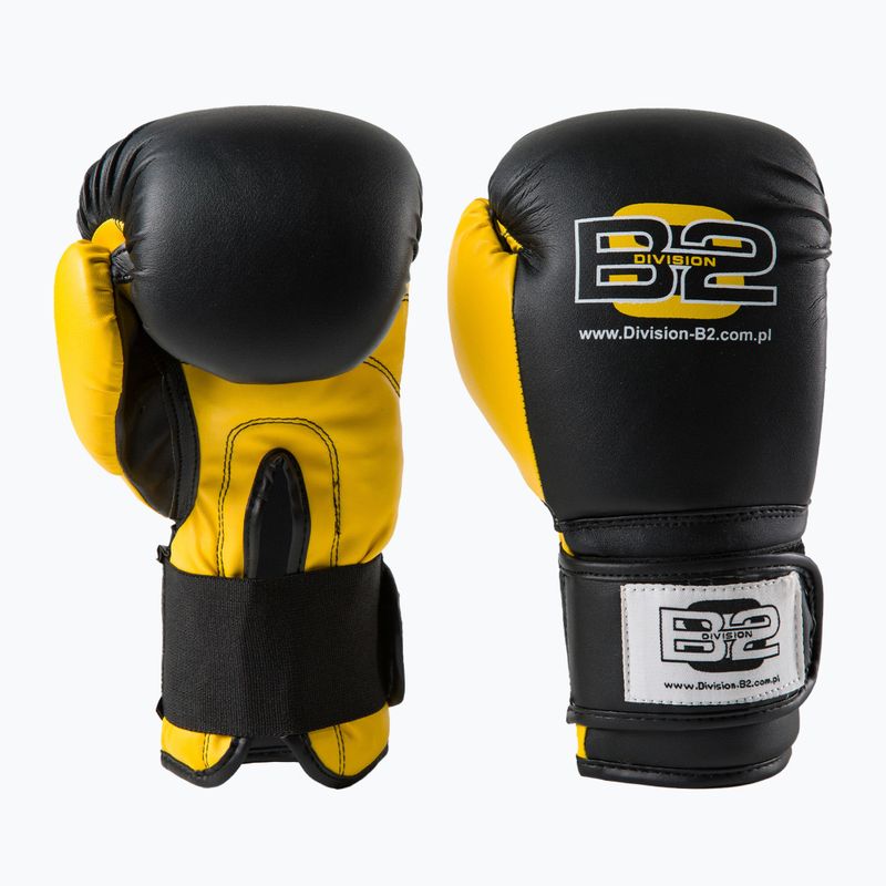 Boxerské rukavice Division B-2 černo-žluté DIV-TG01