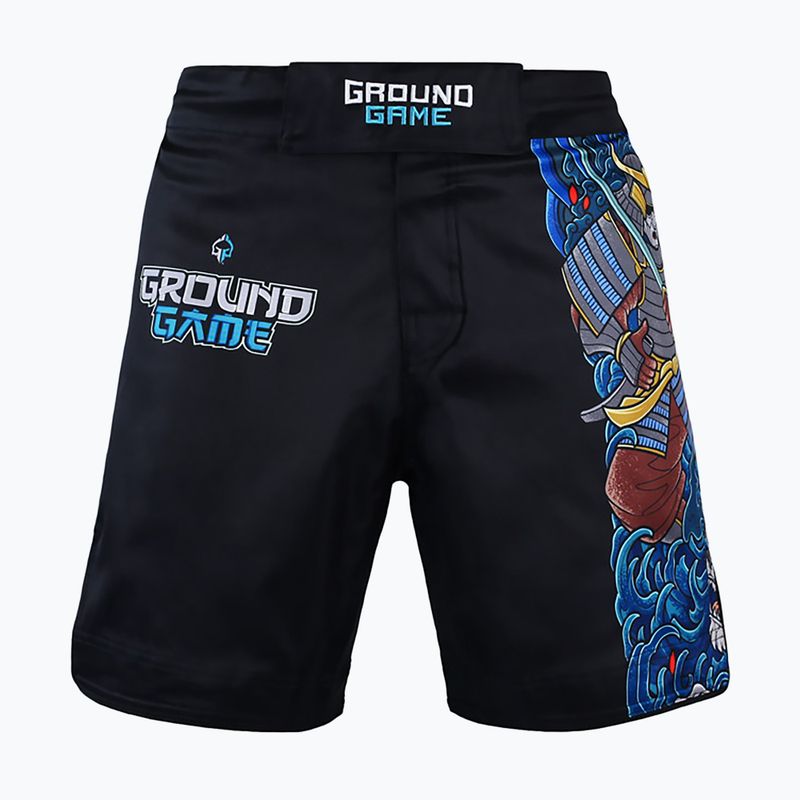 Ground Game MMA Yokai 3.0 pánské šortky MMA černé 22SHORTSMMAYOK3