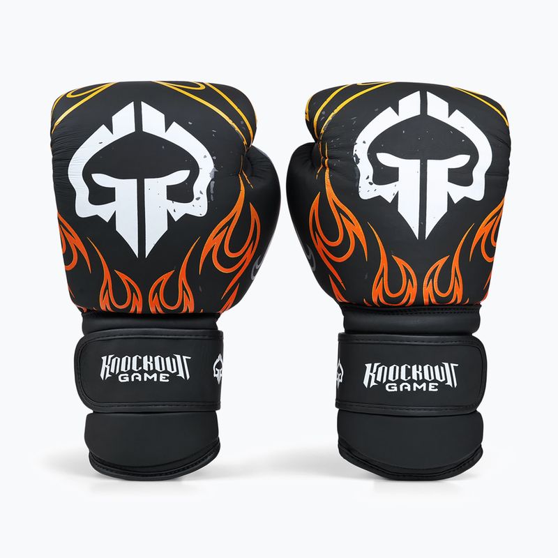 Boxerské rukavice  Ground Game Flames black 4