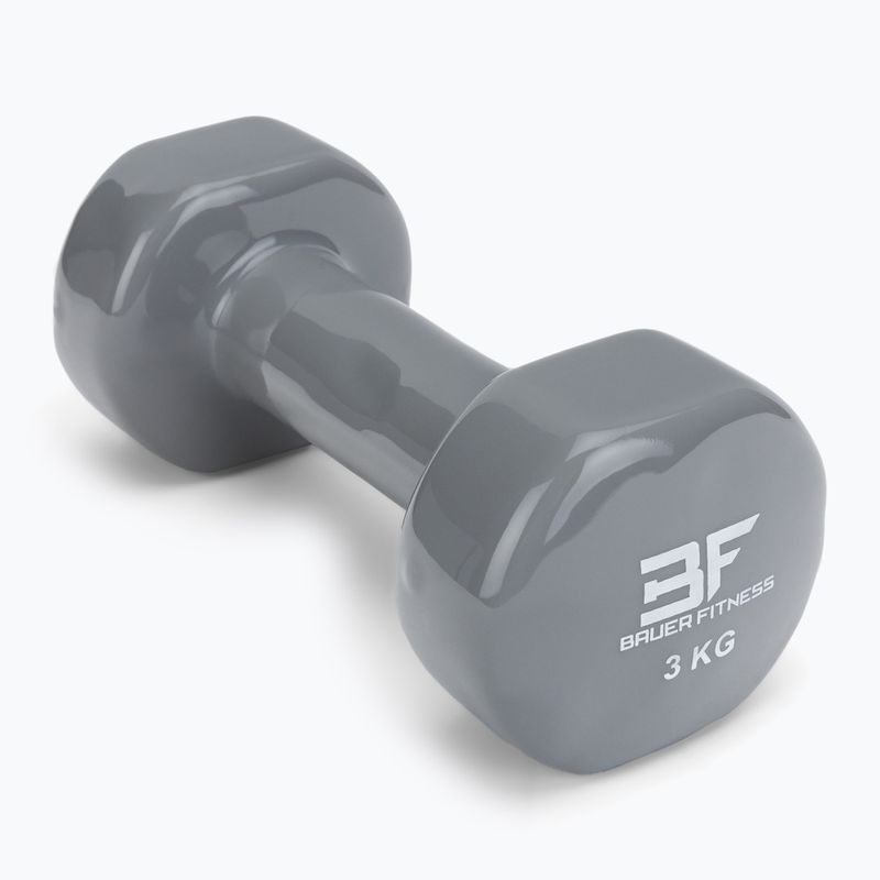 Vinylová činka Bauer Fitness 3 kg šedá AC-1404