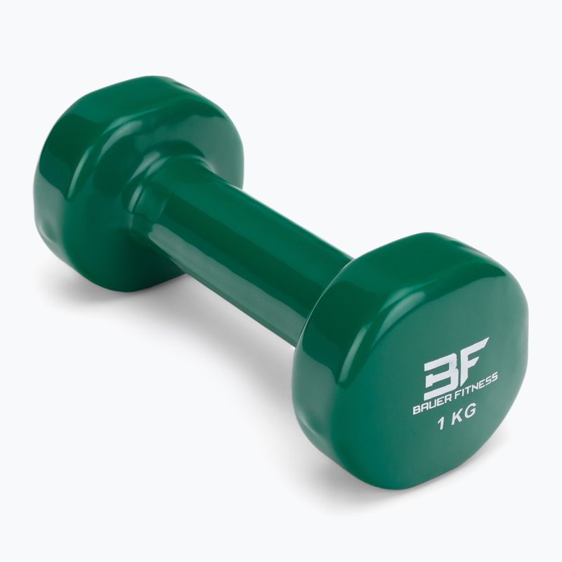 Vinylová činka Bauer Fitness 1 kg žlutá AC-1402