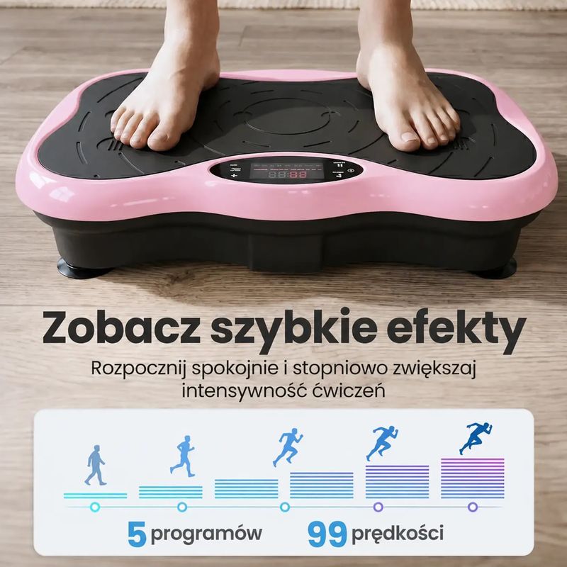 Vibrační plošina Extralink Moonwalk Spin Move black/pink 10