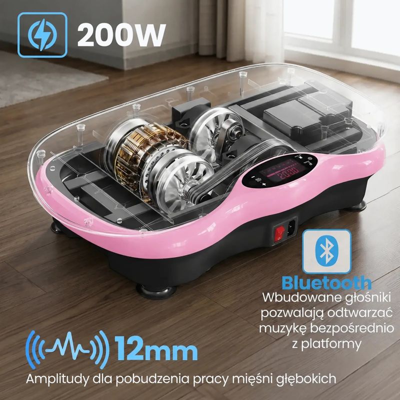 Vibrační plošina Extralink Moonwalk Spin Move black/pink 11