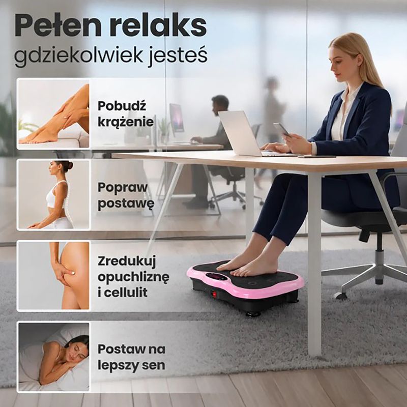 Vibrační plošina Extralink Moonwalk Spin Move black/pink 14