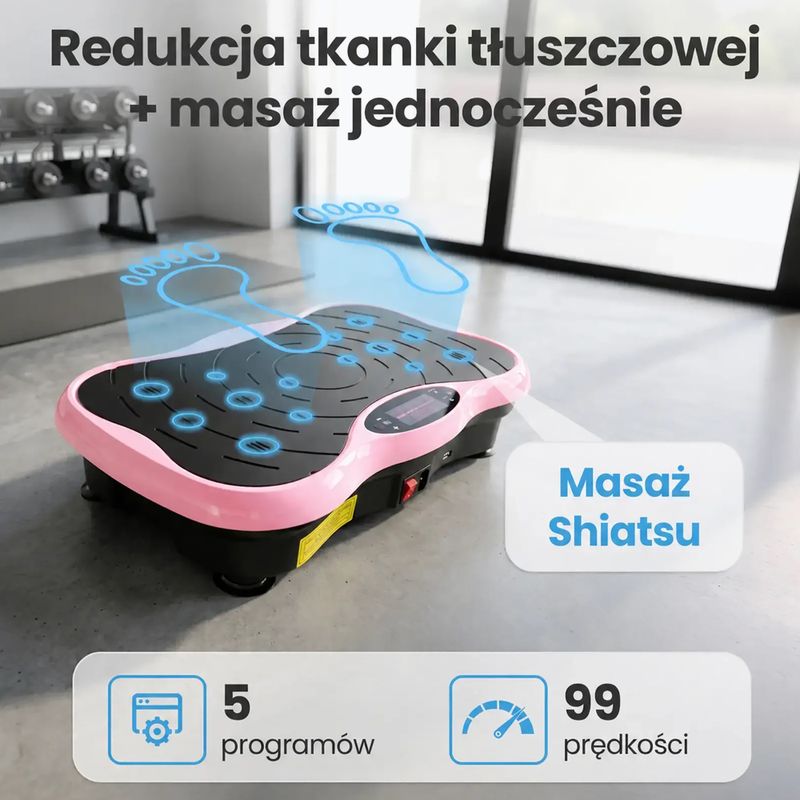 Vibrační plošina Extralink Moonwalk Spin Move black/pink 16