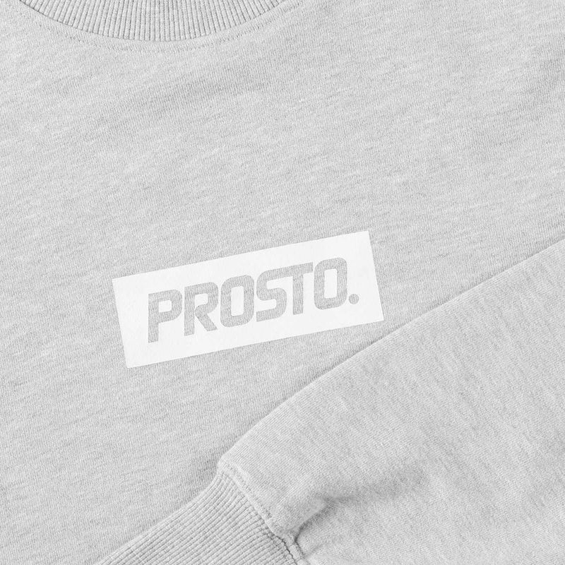 Pánská mikina PROSTO Crewneck Bokz šedá 3