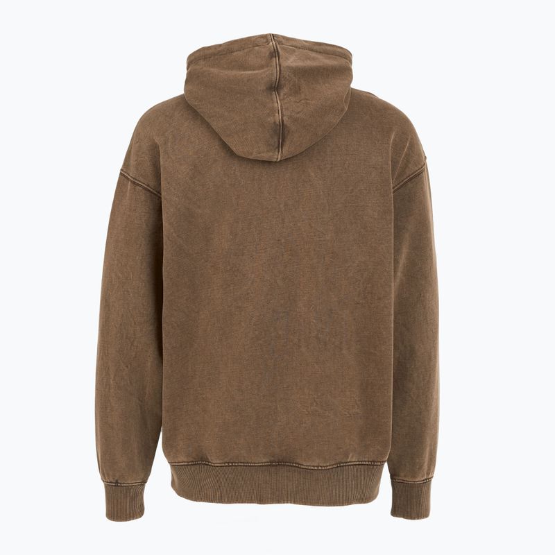 Pánská mikina PROSTO Checked Hoodie dark brown 2