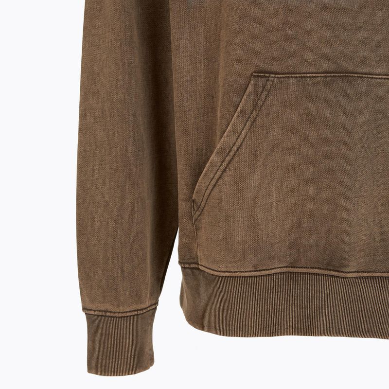Pánská mikina PROSTO Checked Hoodie dark brown 3
