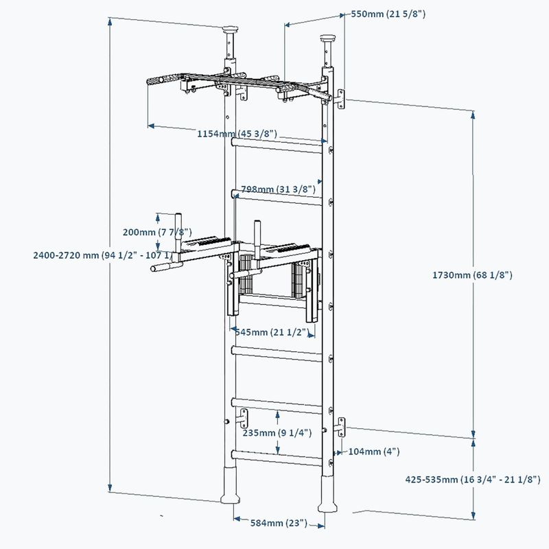 BenchK gymnastický žebřík bílý BK-522W 3