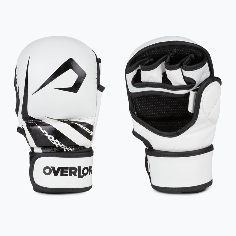 Overlord Sparring MMA grappling rukavice přírodní kůže bílé 101003-W/M