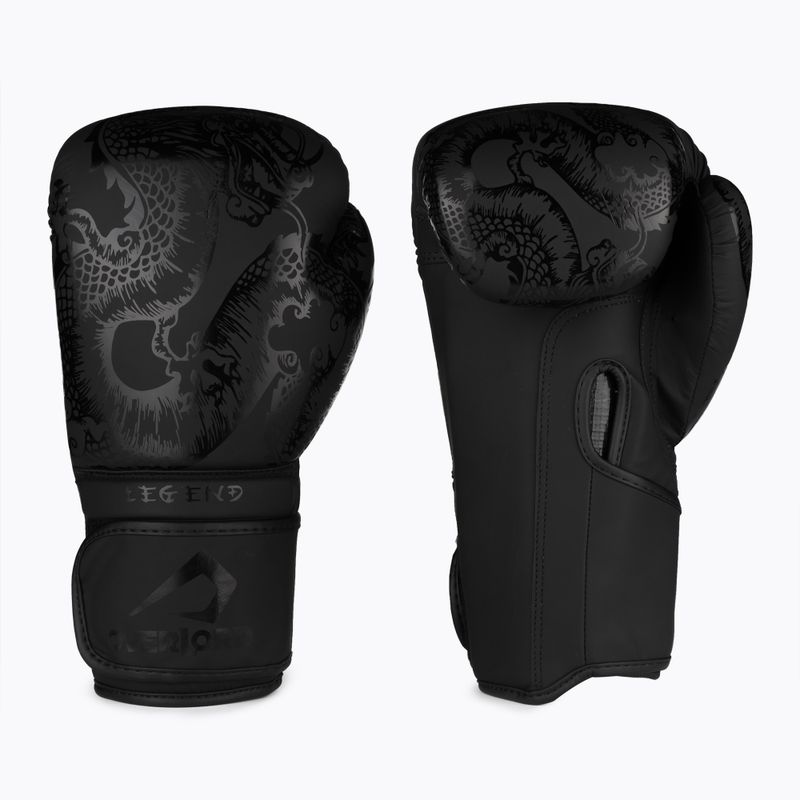 Boxerské rukavice Overlord Legend ze syntetické kůže černé 100001-BK/10OZ
