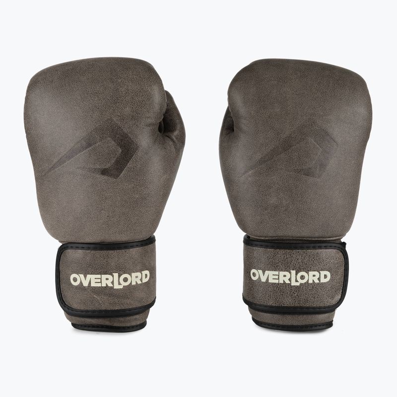 Boxerské rukavice Overlord Old School hnědé 100006-BR/10OZ