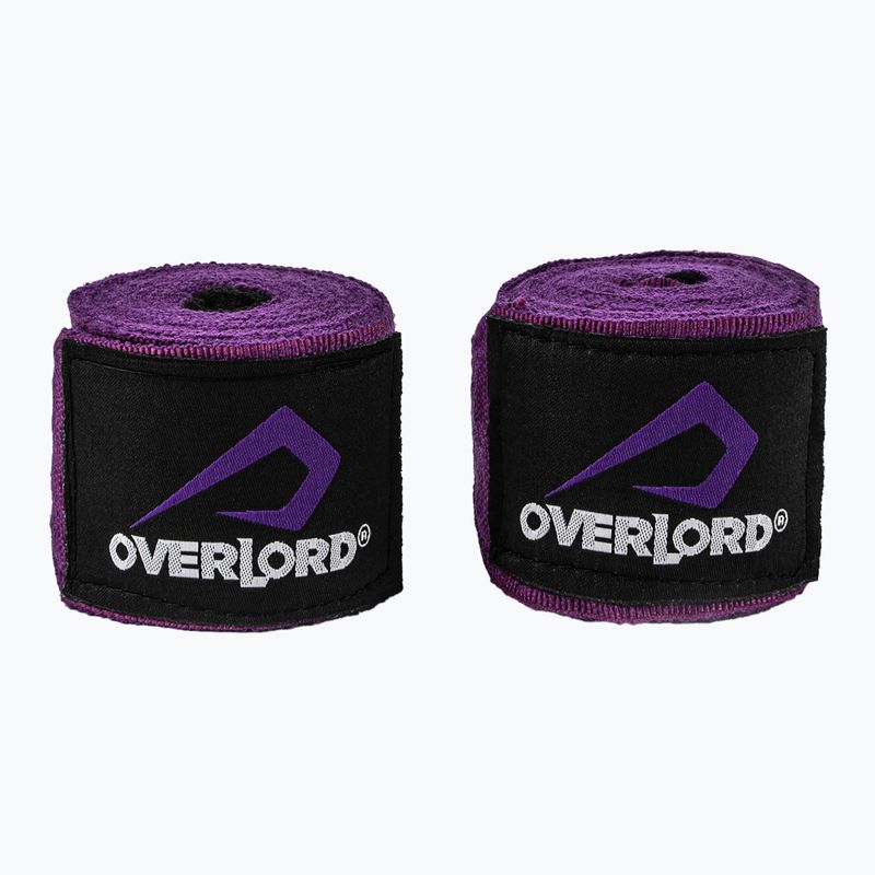 Boxerské bandáže Overlord elastické 400 cm purple