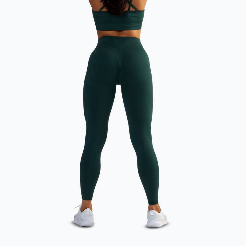 Dámské fitness legíny BeShaped Shape Up dark green 4