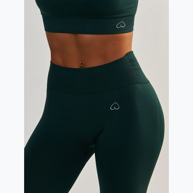 Dámské fitness legíny BeShaped Shape Up dark green 5