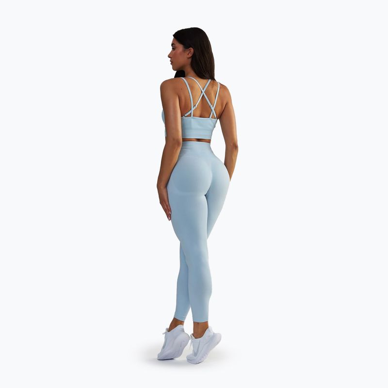 Dámské fitness legíny BeShaped Shape Up dark light blue 3