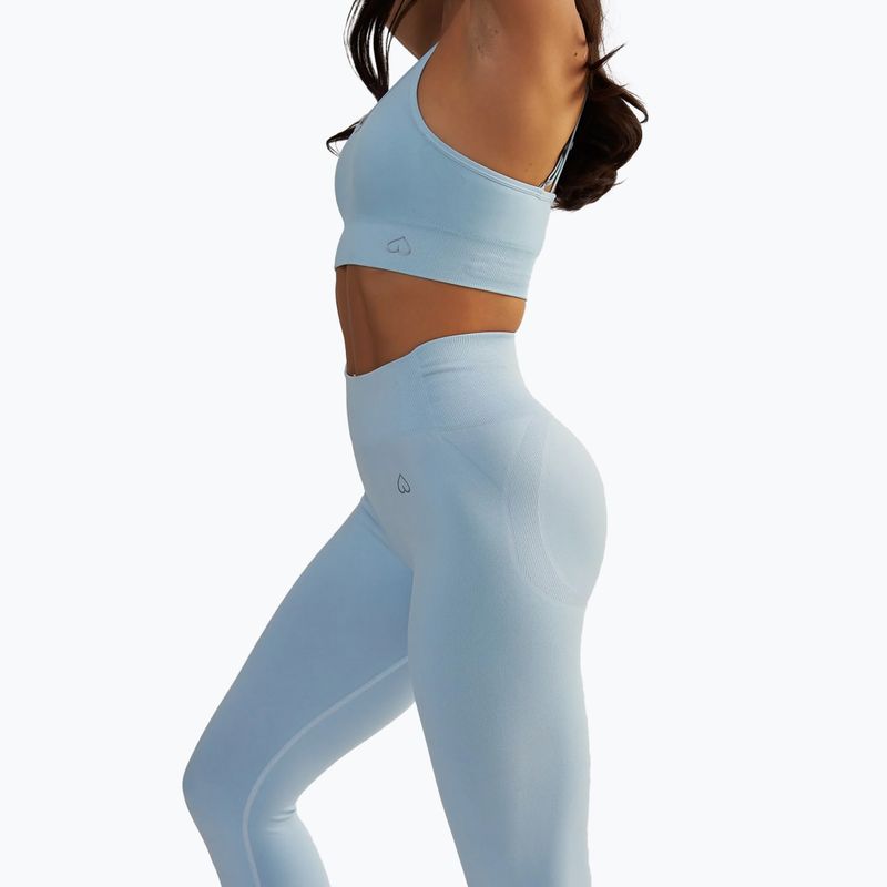 Dámské fitness legíny BeShaped Shape Up dark light blue 5