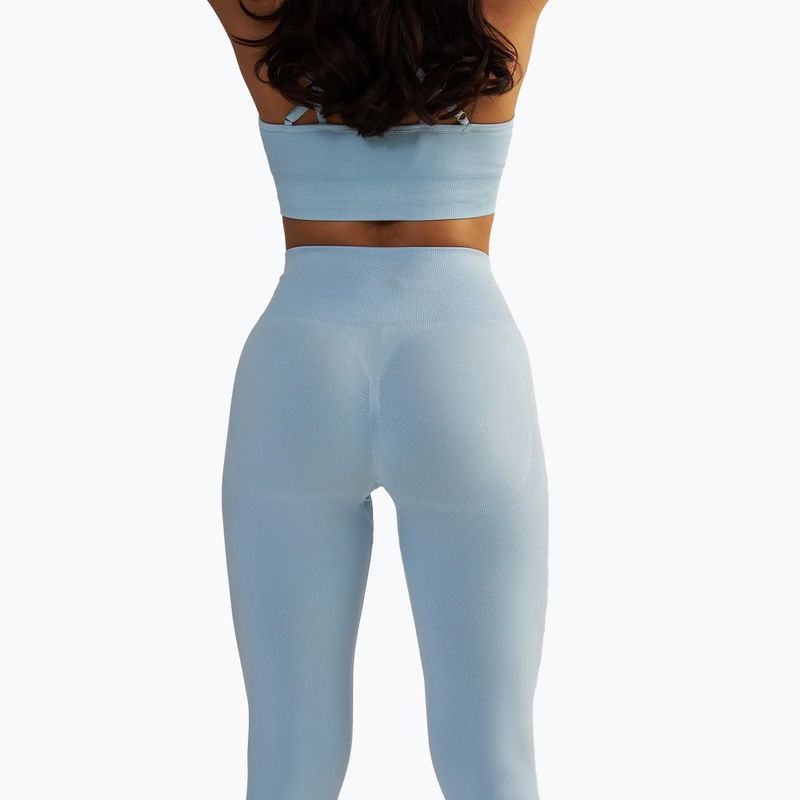 Dámské fitness legíny BeShaped Shape Up dark light blue 6
