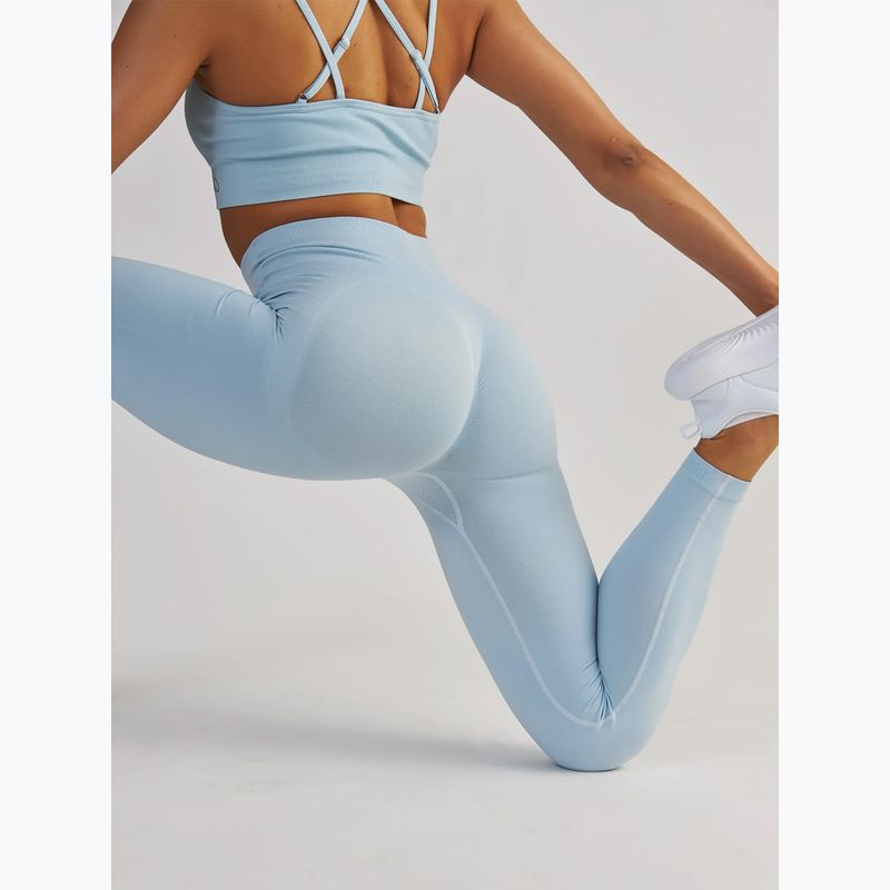 Dámské fitness legíny BeShaped Shape Up dark light blue 7