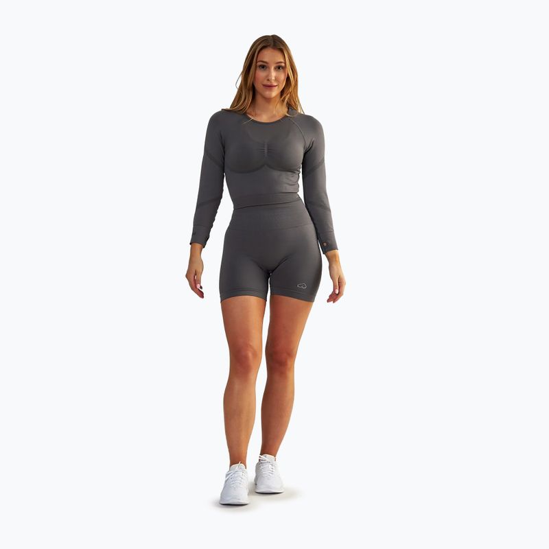 Dámský fitness  top BeShaped Power Up! LS grey 2