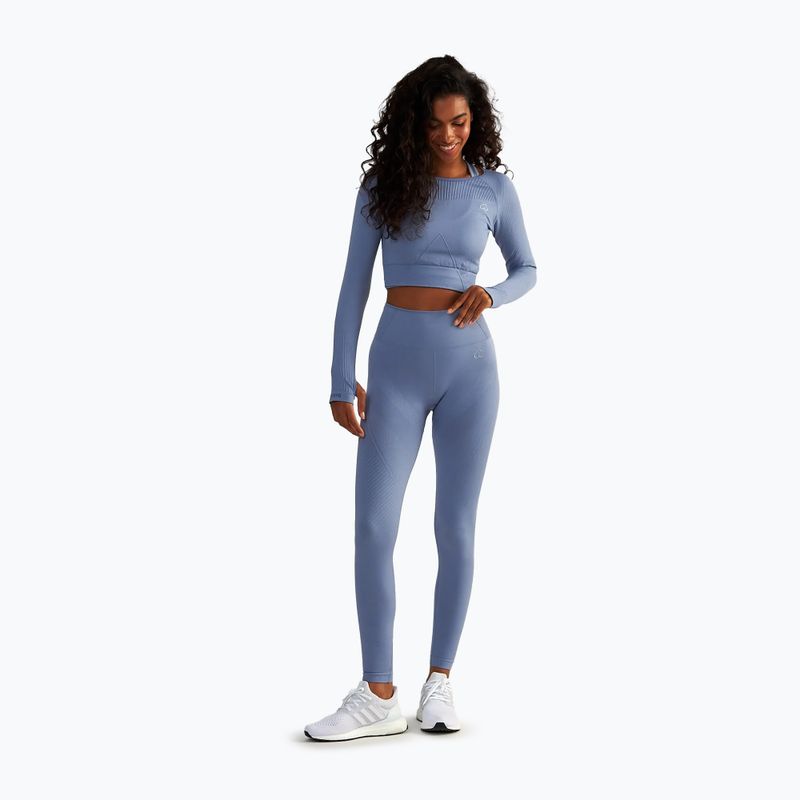 Dámský fitness  top BeShaped Femme Force LS light blue 2