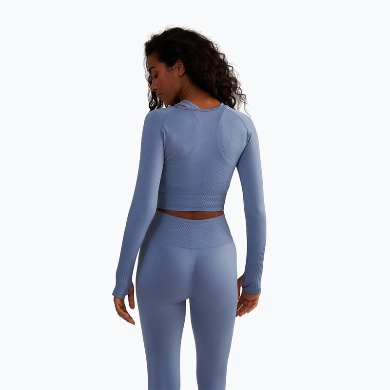 Dámský fitness  top BeShaped Femme Force LS light blue 4