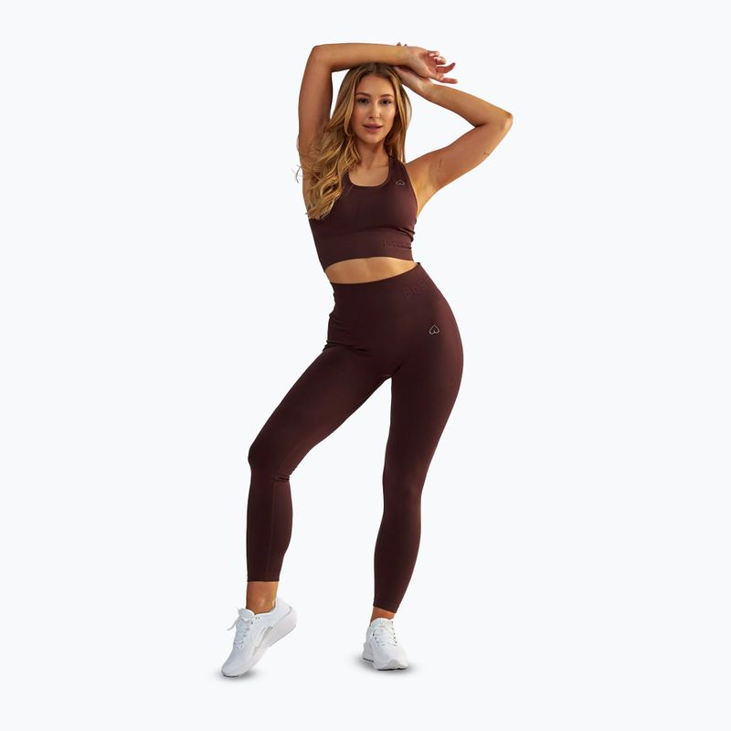 Dámské fitness legíny BeShaped Body Boost brown 2