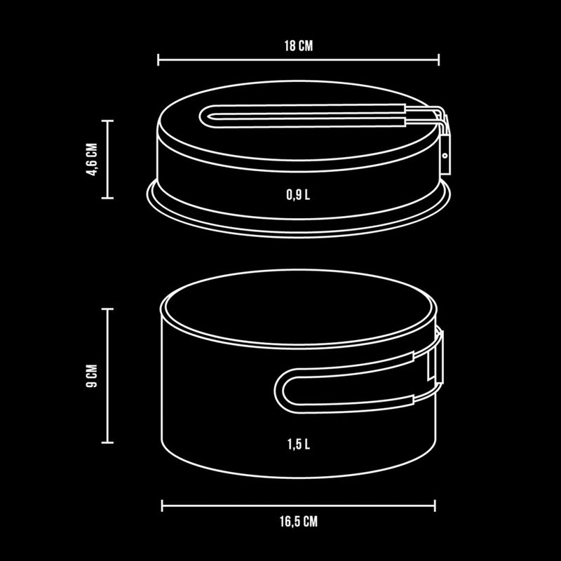 Turistický ešus Alpinus Santiago 1,5 l i 0,9 l grey 8