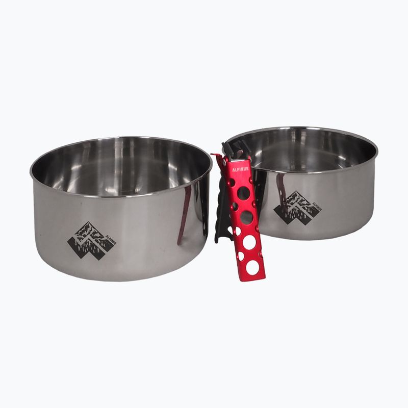 Cestovní sada nádobí Alpinus Yucatan 2l, 1,5l a 0,6l steel 2