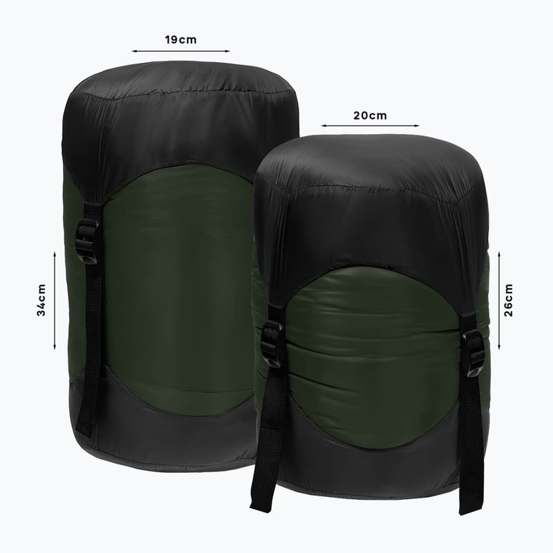 Spací pytel levý Alpinus Ultralight 1000 green 7